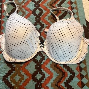 White with black polka dot Body by Victoria size 36DDD